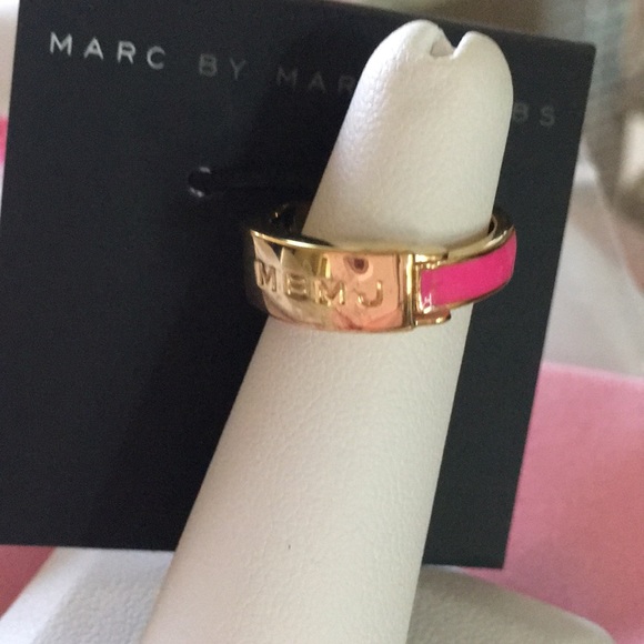 💯 Auth Marc Jacobs Pink Gold Right Hand Ring Sz 7 - Picture 3 of 4